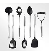 TJ POP Kitchen Utensils Set 7 Pcs, Premium Stainless Steel Heat Resistant Cooking Utensils Sets, ...