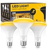 L LOHAS LED Yellow Bug Light Bulbs Outdoor, 65W Equivalent BR30 Bug Flood Lights for Outside, Non...