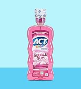 Bubblegum pink mouthwash