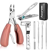 Toenail Clippers for Seniors Thick Toenails, Aucurwen Heavy Duty Toe Nail Clippers Adult Thick Na...