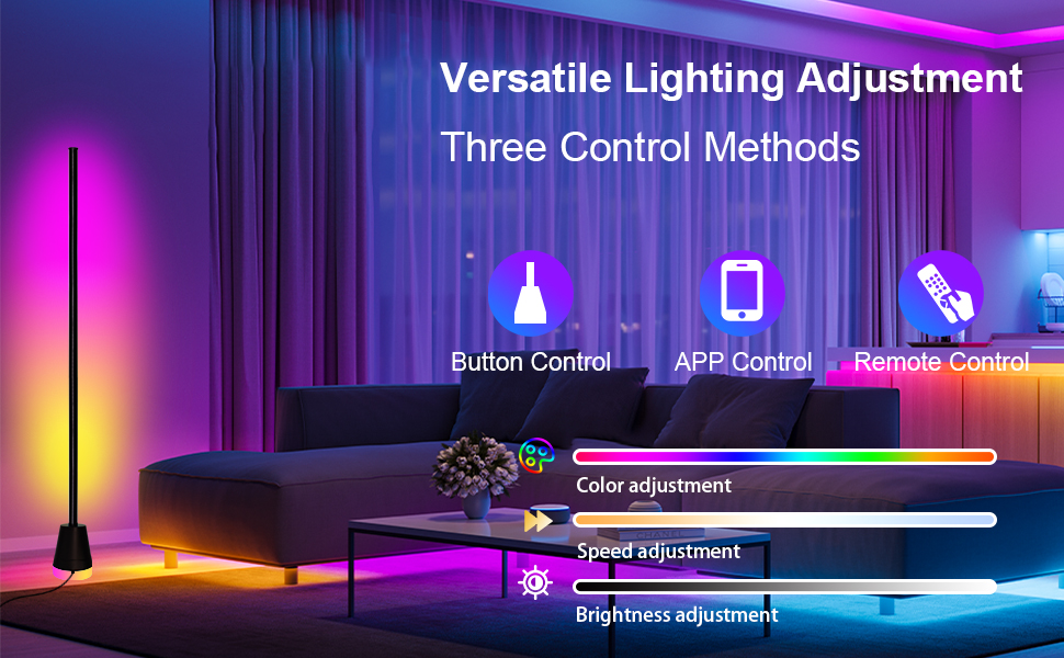 Smart RGB LED Corner Lamp with App and Remote Control