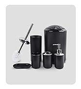 CERBIOR Bathroom Accessories Set 6 Piece Bath Ensemble Includes Soap Dispenser, Toothbrush Holder...