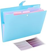 Maimis Expanding File Folder, 5 Pocket Cute Folders with Labels Letter Size Accordion File Organi...