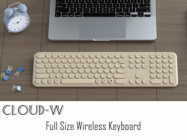 Quiet Bluetooth Keyboard - Multi-Device Aesthetic Wireless Keyboard