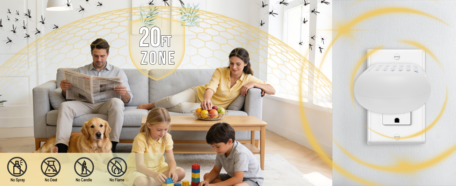 No Spray, No Deet, No Candle, No Flame