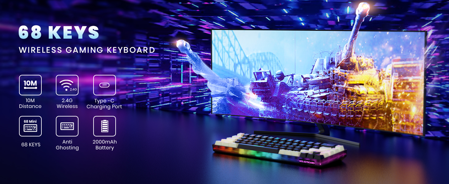 wireless gaming keyboard