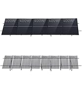 ECO-WORTHY Solar Ground Mount Adjustable Solar Panel Mounting Brackets System for 5pcs 400W/6pcs ...