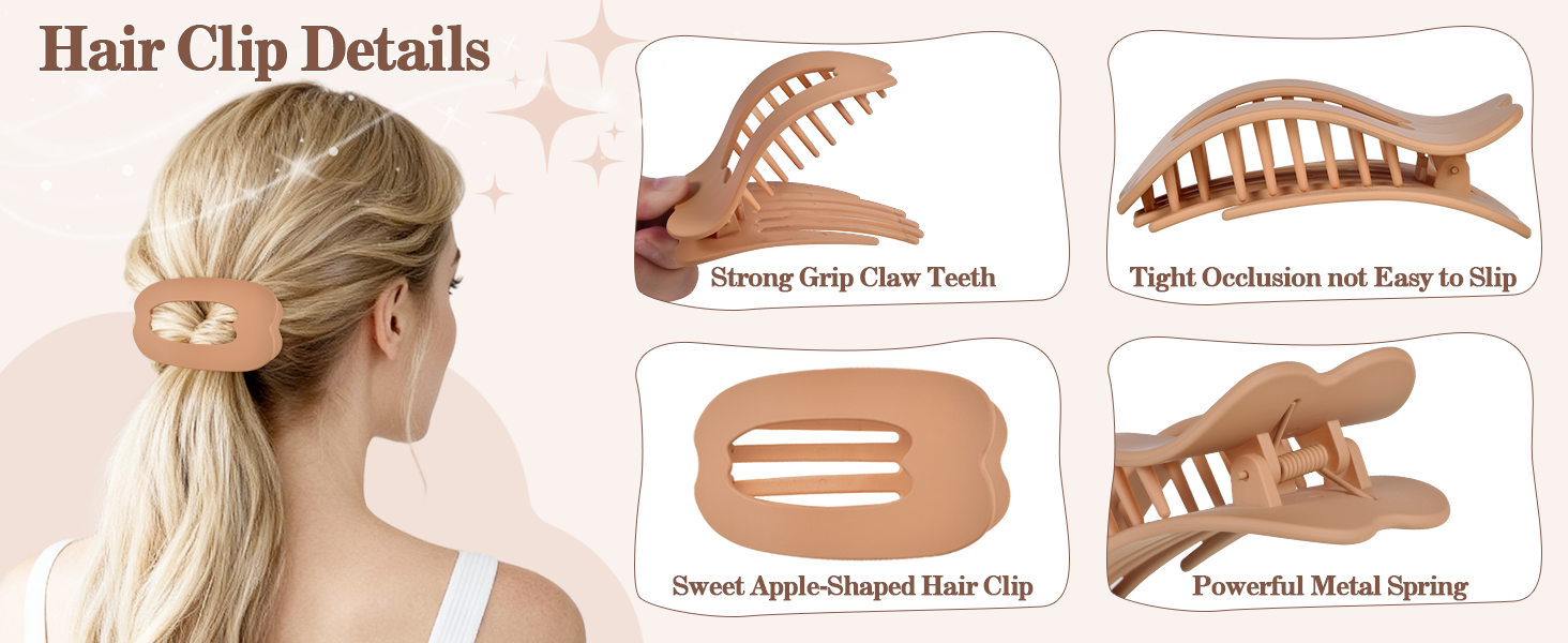 flat hair clips
