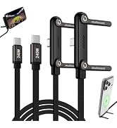 Invisible Holder Charger Cable, 240W PD Fast Charging Cable for Desk, USB-C to USB-C &amp; USB to Lig...