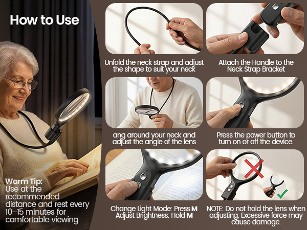 magnifying glass with light