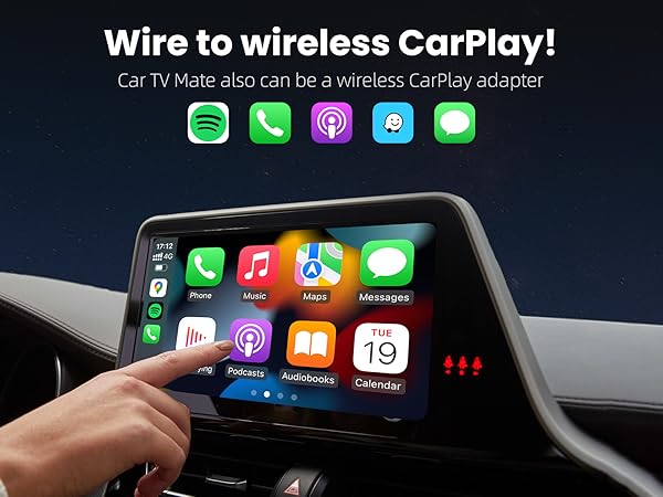 OTTOCAST Car TV Mate Pro &amp;amp; Wireless Carplay Adapter 2-in-1