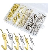 GCXIXPY 120 Pcs Picture Hanging Kit, Picture Hangers 10lb, 30lb, 50lb Hooks with Nails, Picture H...