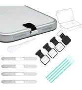 [4-Pack] Phone Anti-Lost Dust Plug, Type-C Cover Cap, Mesh Speaker Dust Cover, Cell Phone Cleanin...