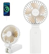 Funme Portable Handheld Fan, 53H Max Cooling Time Travel Fan, 10000mAh Personal Fan with Power Ba...