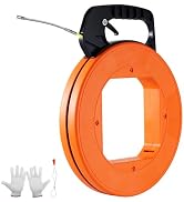 VEVOR Fish Tape, 200 ft, 3/16-inch, Fiberglass Wire Puller with Optimized Housing and Handle, Eas...