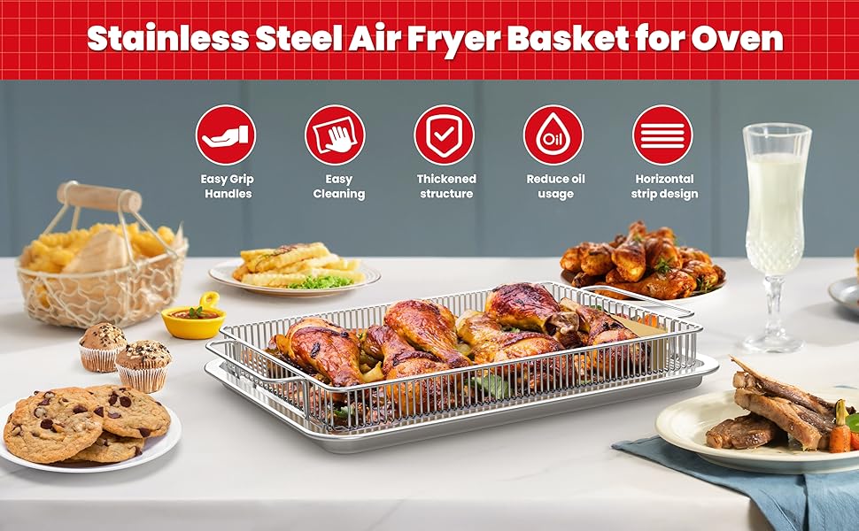 Air Fryer Basket and Tray Set