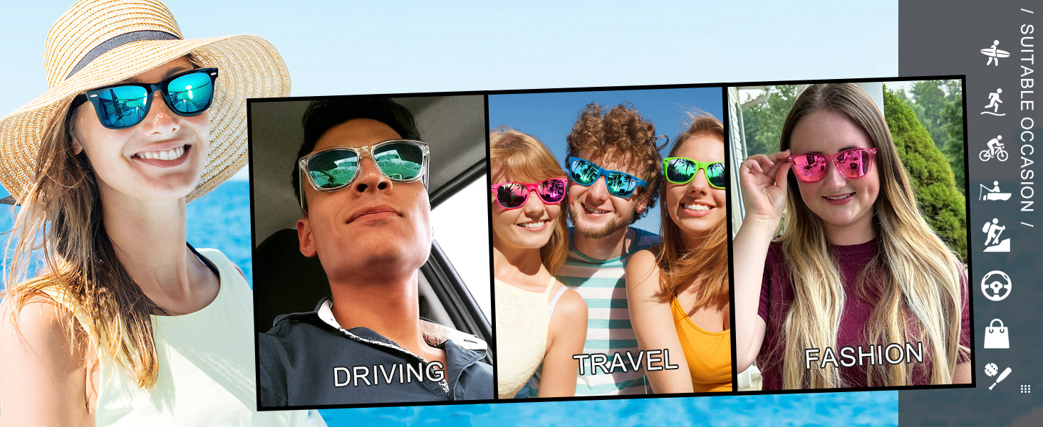 80s Neon Mirrored Sunglasses