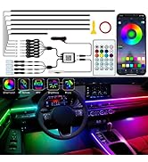 Jushope Interior Car LED Strip Lights, Acrylic LED Lights for Car with Dynamic Dreamcolor Chasing...