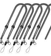 YOUOWO 5 Pack Lanyards for id badges holder Adjustable grey Neck lanyards for pen men women Keys ...