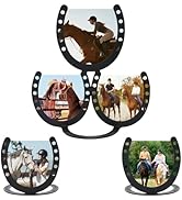 3 Pack Horseshoe Photo Frame Rustic Horseshoe Picture Frame Freestanding Triple Photo Holder Hors...