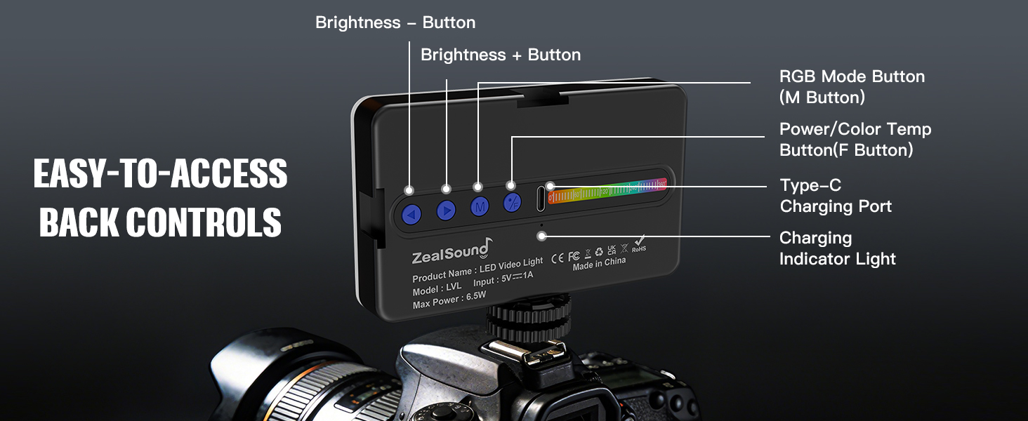 Zealsound RGB Selfie Light
