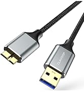 CLAVOOP USB 3.0 Micro B Cable 1.5 FT, External Hard Drive Cable 5 Gbps High-Speed USB A to Micro ...