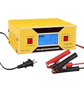 Car Battery Charger Automatic, 6/8/12/14/16/24V Adjustable Voltage Battery Charger 0-10A, Battery...