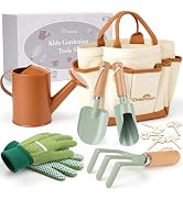 Dreamon Gardening Set Toys for Kids, Quality Garden Tool Kit Includes Tote Bag, Gloves, Shovel, R...