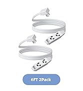 DEWENWILS 6FT Flat Plug Extension Cord, 3 Prong Ultra Thin Power Strip, 13A/125V/1625W, 16/3 Awg ...