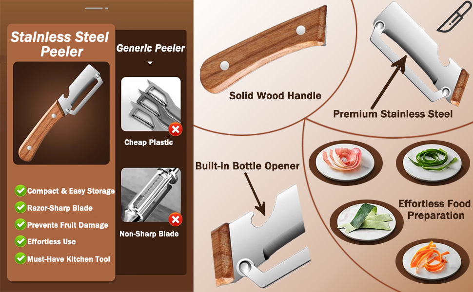 stainless steel single blade peelers tool