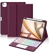 Hamile for iPad Air 11 Inch &amp; Air 5th 4th Generation Case with Keyboard - Multi-Touch Trackpad, 7...