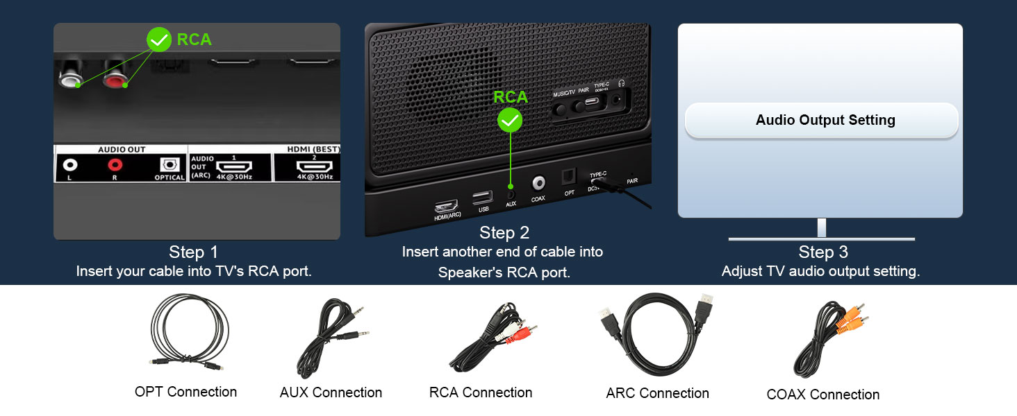 Wireless TV speakers for smart TV