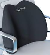 QUTOOL Lumbar Support Pillow for Office Chair, Memory Foam Low Back Support for Car,Back Pain Rel...