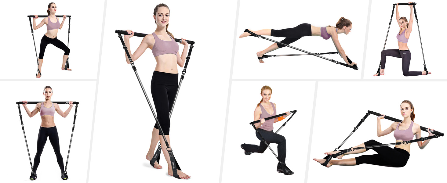 resistance bands with bar