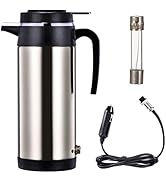 Car Electric Kettle 12V Hot Water Bottle 1200Ml Portable Car Kettle Boiler with Led Indicator Lig...