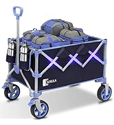 Sunula Collapsible Foldable Wagon Cart with 330lbs Weight Capacity, Heavy Duty Folding Wagon Cart...