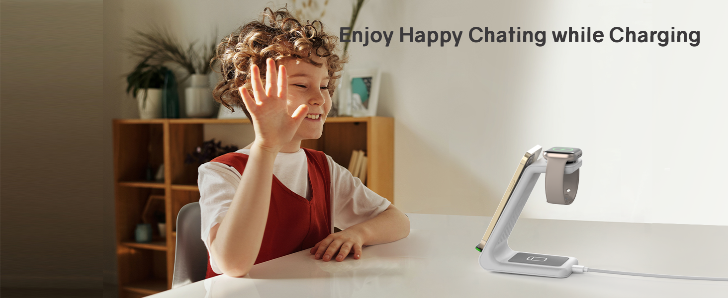 CIYOYO 3 in 1 Wireless Charging Station for iPhone Wireless Charger