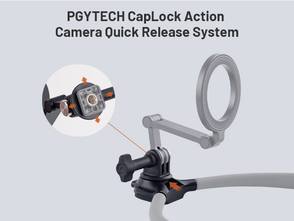 caplock action camera quick release system