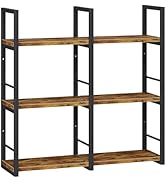 TIFFLOI 31.5 Inch Floating Shelves, 6 Tier Wood Shelves for Wall, Heavy Duty Wide Wall Mount Shel...