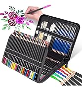 Drawing Kit,98PCS Drawing &amp; Art Supplies Kit-Include Graphite Sketch Pencils,Colored Pencils,Char...
