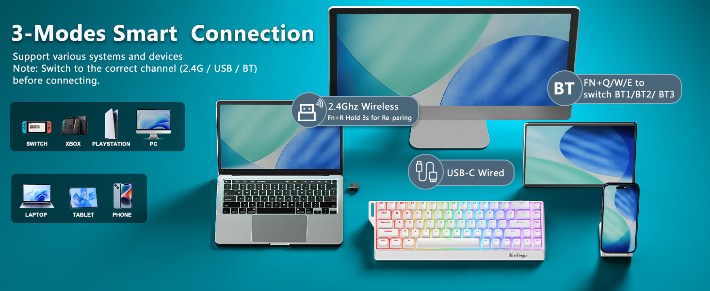 Small keyboard Mini keyboard bluetooth gaming keyboard mechanical keyboard