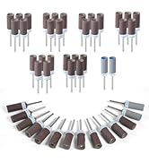 32Pcs Sanding Drums Sandpaper Sticks Set, 180-2000 Grit Sanding Bits with 1/8"(3mm) Shank for Rot...