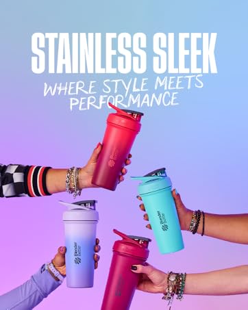 Stainless Sleek Blender Bottle water bottle perfect to mi up hydration mixers and other green mixins