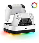 Puning PS5 Controller Charger Station,Fast Charging Dual PS5 Controller Stand Compatible with Pla...