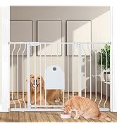 COMOMY Baby Gate with Adjustable Cat Door, 29.5-48.4