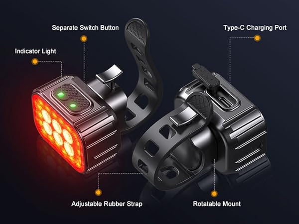 bike tail light bike lights rechargeable bicycle headlight