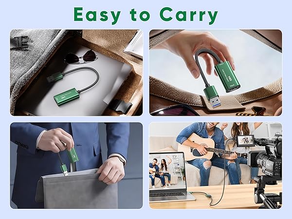 Compact video capture card easy to carry