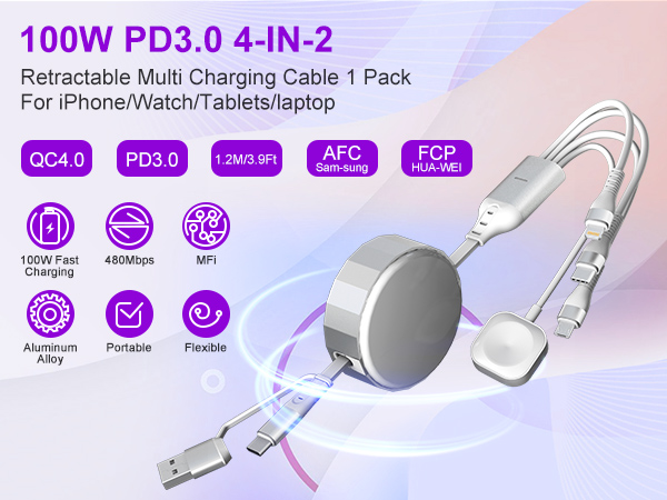 retractable apple watch charger
