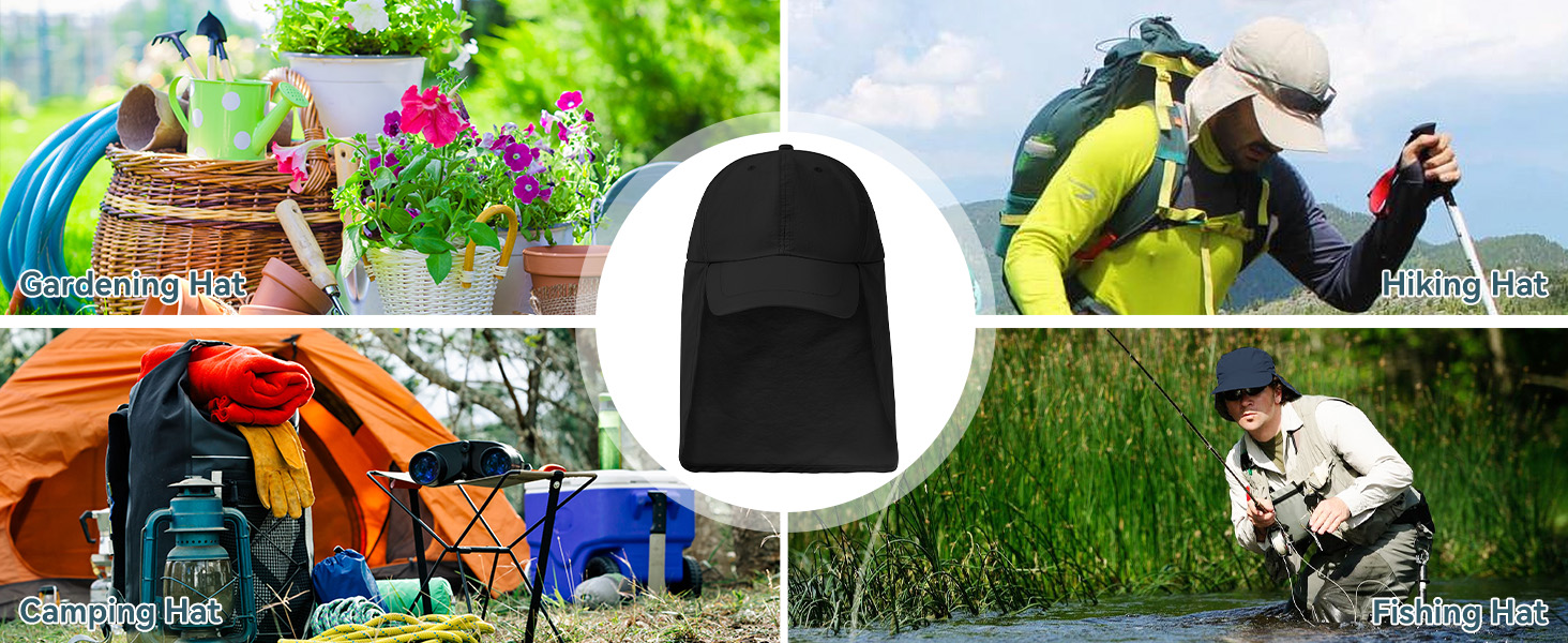 baseball cap for hiking fishing camping gardening