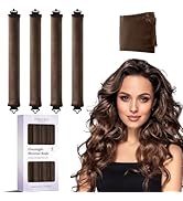Heatless Curls Overnight Blowout Rods - 4 Pcs Hair Curlers to Sleep In,Jumbo Curling Velvet,Hair ...